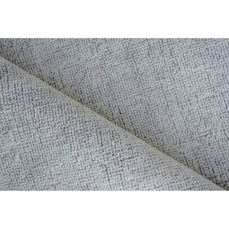 Exquisite Rugs Poliforma Handmade Handloomed Polyester Charcoal Area Rug