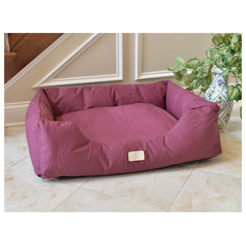 Bolstered Dog Bed, Burgundy