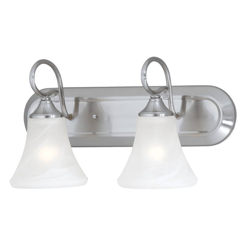 Elipse 18-inch Wide 2-Light Vanity Light in Brushed Nickel - 18 - Brushed Nickel