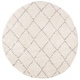 preview thumbnail 8 of 25, SAFAVIEH Arizona Shag Mame 1.2-inch Thick Rug 6'7" Round - Ivory/Beige - Round