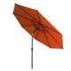 11FT Solar LED Lighted Patio Umbrella with 8 Ribs