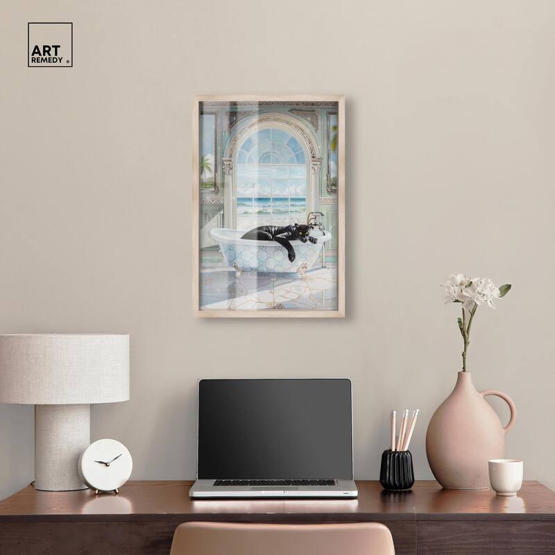 Panther Arch Bathroom Glam Shadowbox by Art Remedy