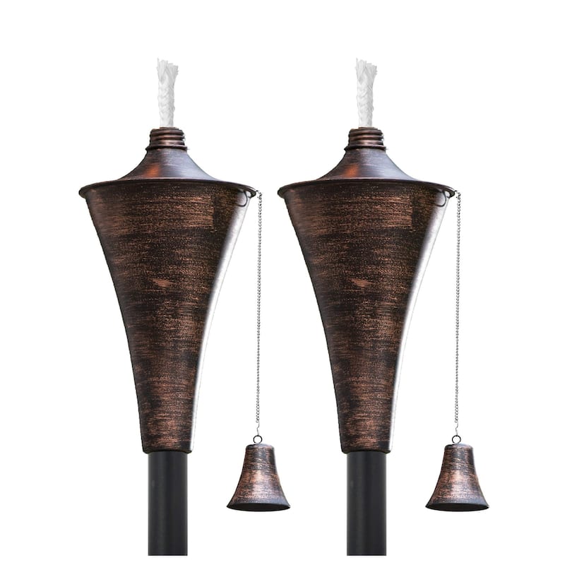 Oahu Tiki Torch - Brushed Bronze - 2 Pack