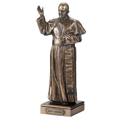 11.02" H POPE FRANCIS Cold Cast Bronze - 3.74"x4.33"x11.02"