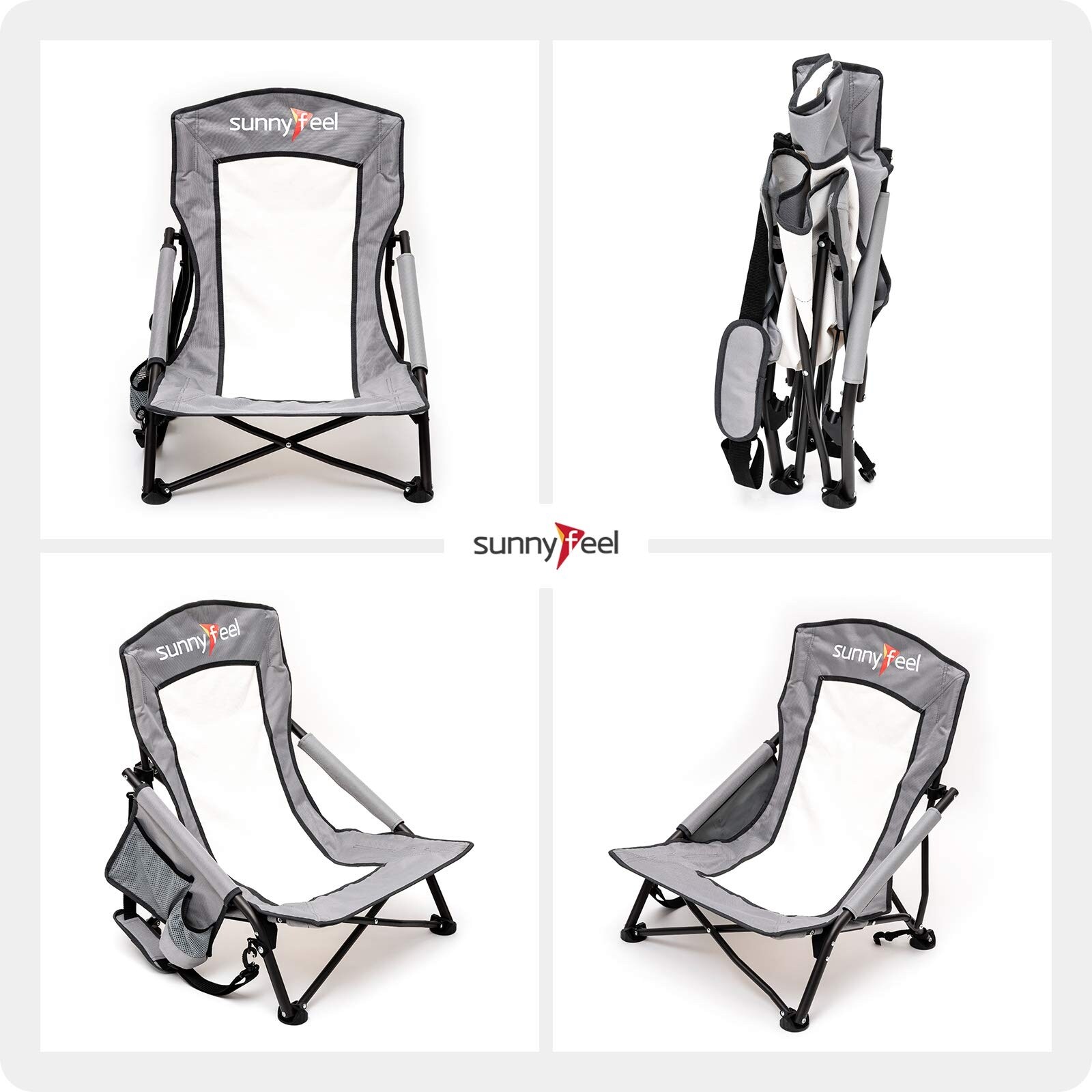 Folding Low Camping Beach Chair 2 Pack,Lightweight Portable Lawn