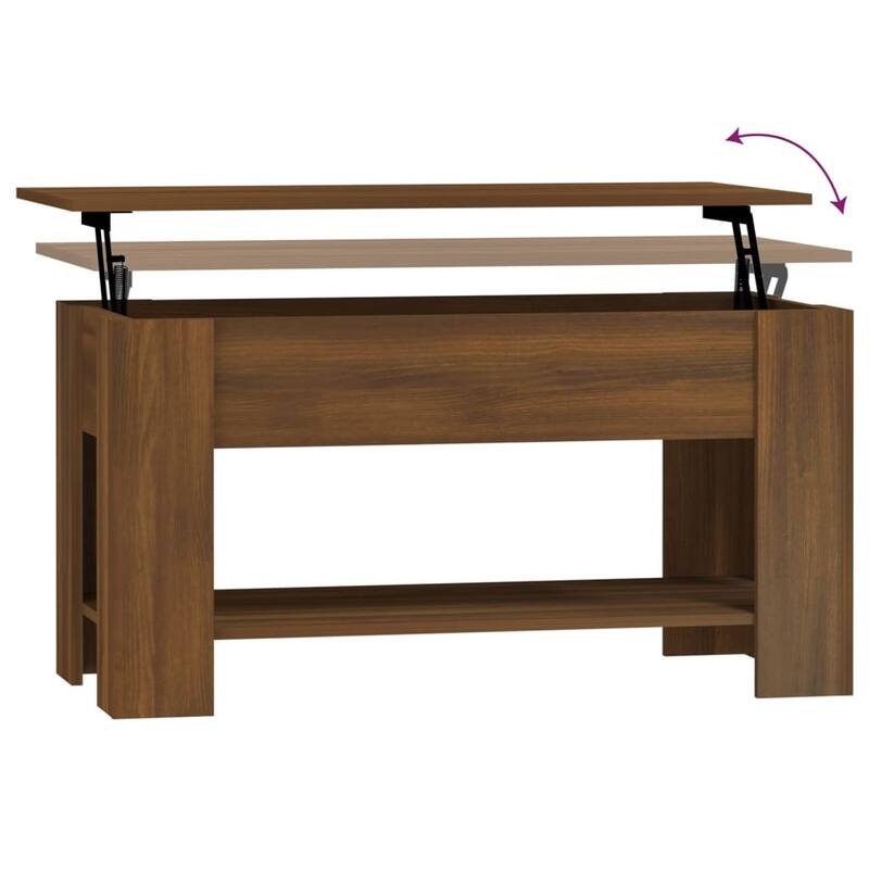 vidaXL Coffee Table Lift Top End Table Accent Side Sofa Table Engineered Wood - 39.8" x 19.3" x 20.5"