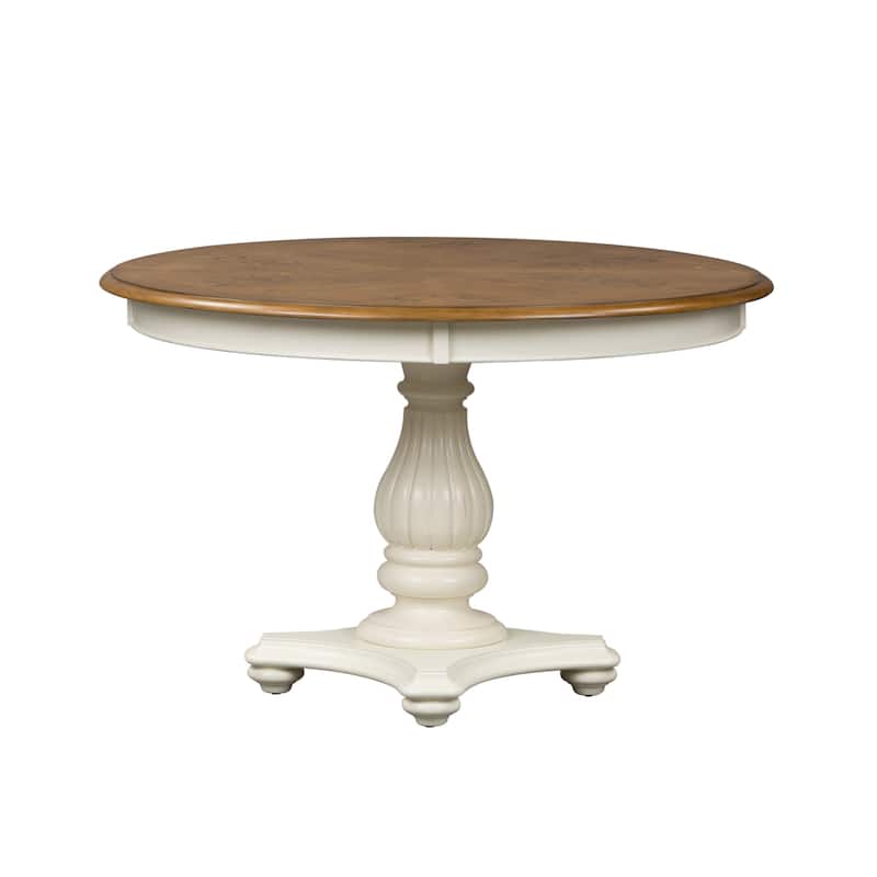 The Gray Barn Arctic Arrow 48x60 Single Pedestal Oval Dinette Table - White