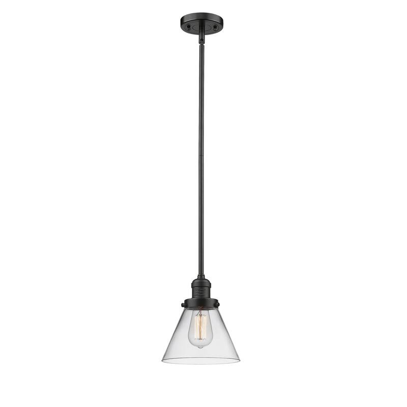 Innovations Lighting Franklin Restoration Cone - 1 Light 8" Stem Hung Mini Pendant