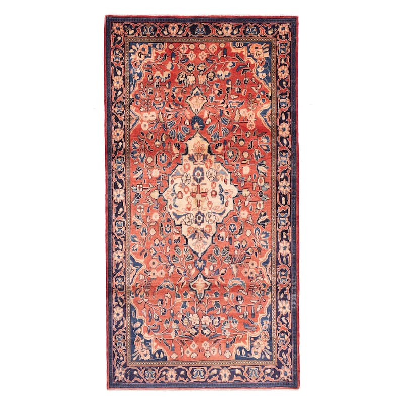 ECARPETGALLERY Hand-knotted Andelz Dark Copper Wool Rug - 4'3 x 8'3