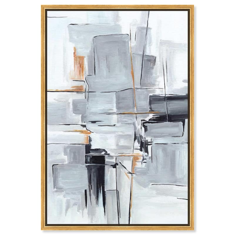 Elegant Grey Shades I Canvas by Art Remedy - 10" x 15" - Gold