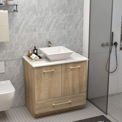29.1" W x 18" D x 33.9" H Single Bathroom Vanity Set