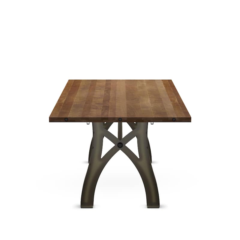 Amisco Sierra Solid Wood Table and Symmetry Chairs Dining Set
