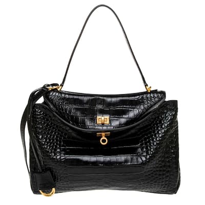 Balenciaga Rodeo Medium Bag in Croco-Embossed Calfskin
