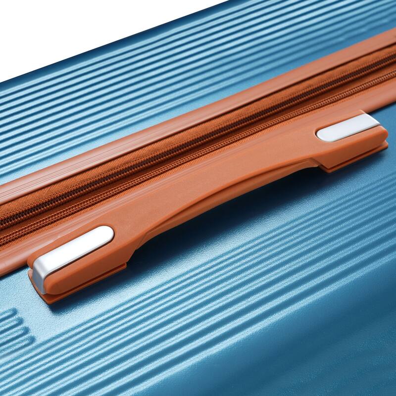 3 Piece Hardside Lightweight Luggage Sets with Double Spinner 8 Wheels and TSA Lock