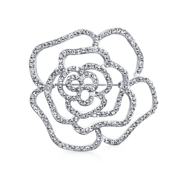 large silver brooch