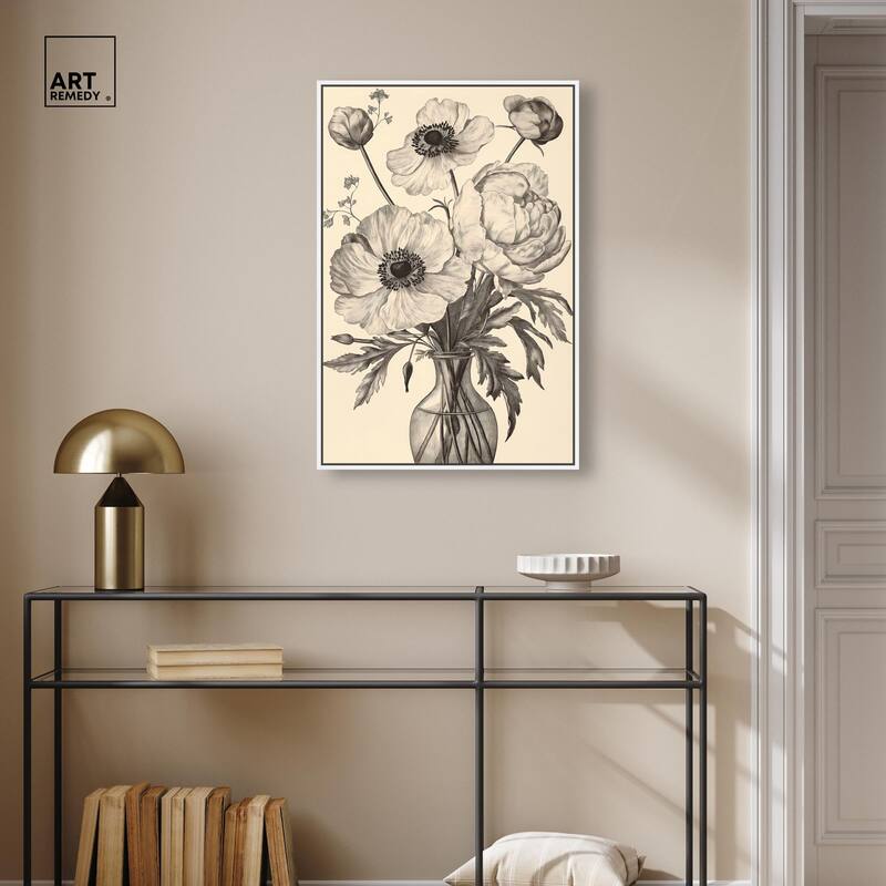 Vase of Vellum Canvas by Art Remedy