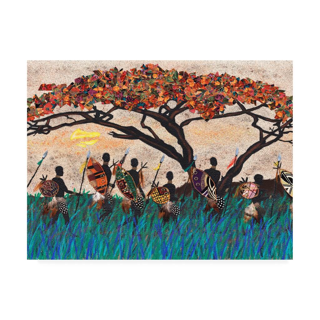 Alonzo Saunders 'Planes Of Africa Iii' Canvas Art