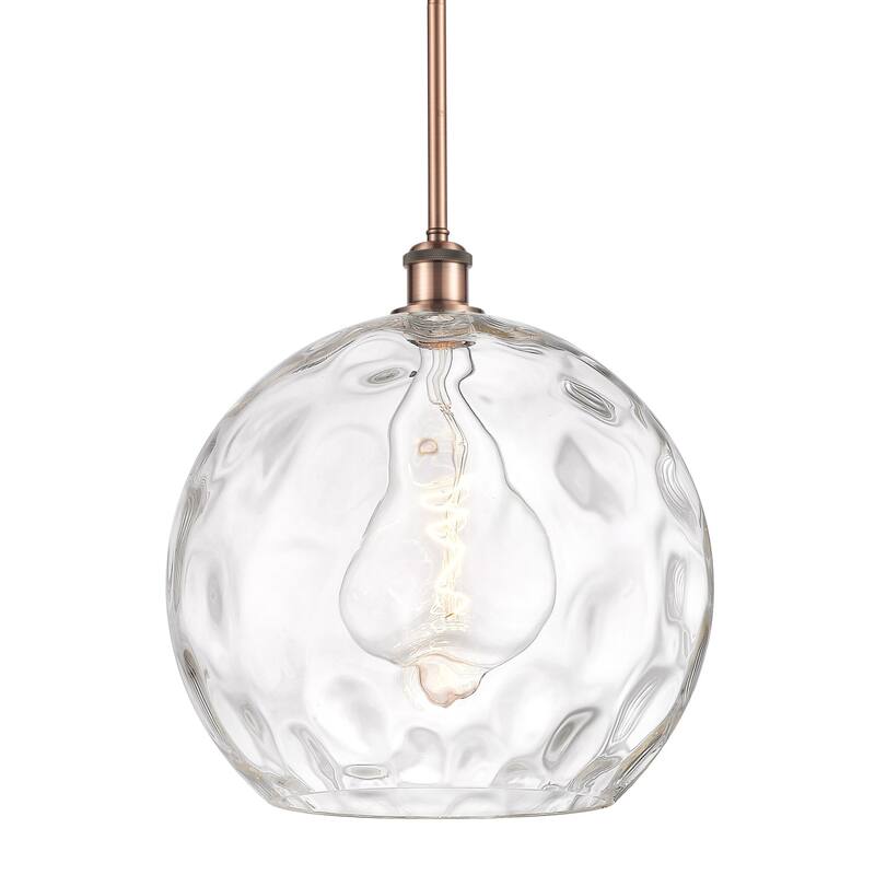 Innovations Lighting 516-1S-15-14 Athens Pendant Athens 14" Wide - Antique Copper / Clear Water Glass