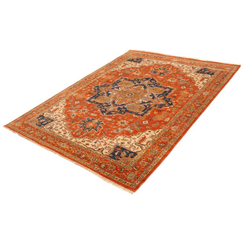 ECARPETGALLERY Hand-knotted Jules Sultane Dark Copper Wool Rug - 8'1 x 11'0
