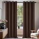 preview thumbnail 29 of 93, Deconovo Grommet Living Room Room Darkening Curtains (2 Panel) 42W x 108L - Chocolate