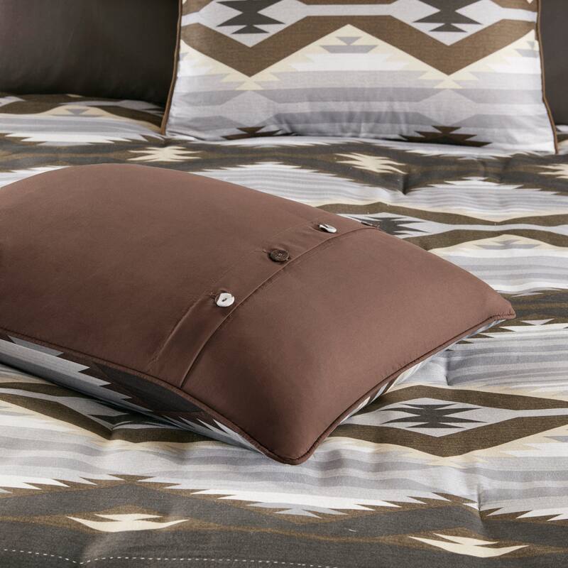 Woolrich Bitter Creek Grey/ Brown Oversized Comforter Set