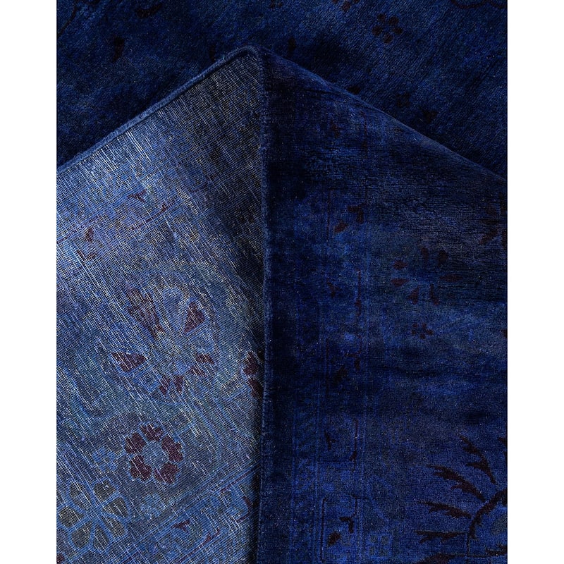 Fine Vibrance One-of-a-Kind Hand-Knotted Area Rug - Purple, 6' 2" x 8' 7" - 6' 2" x 8' 7"