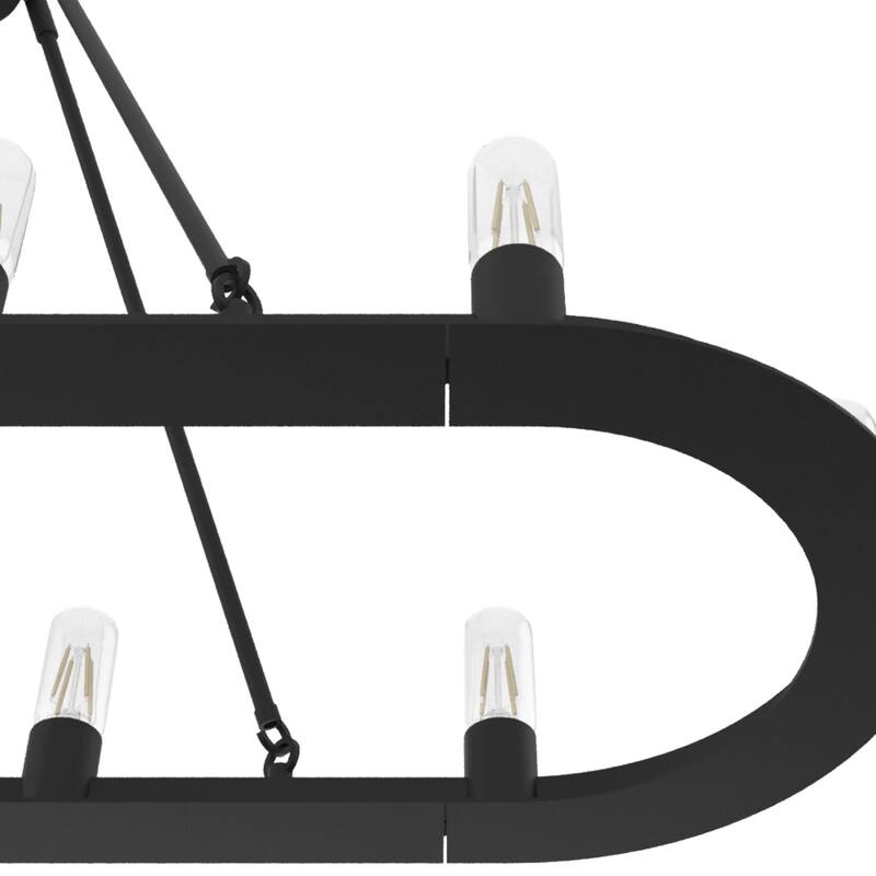 Hunter Saddlewood 10-Light Chandelier Ceiling Light - Dining Room, Island - Industrial, Modern Farmhouse, Transitional