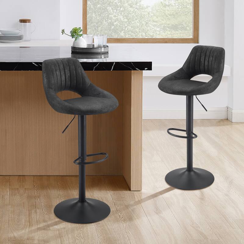 Retro Adjustable Swivel Barstool (Set of 2)