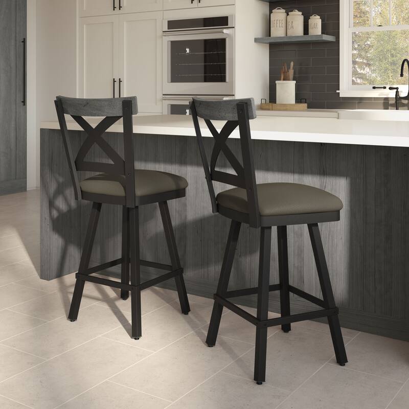 Amisco Snyder Swivel Counter and Bar Stool