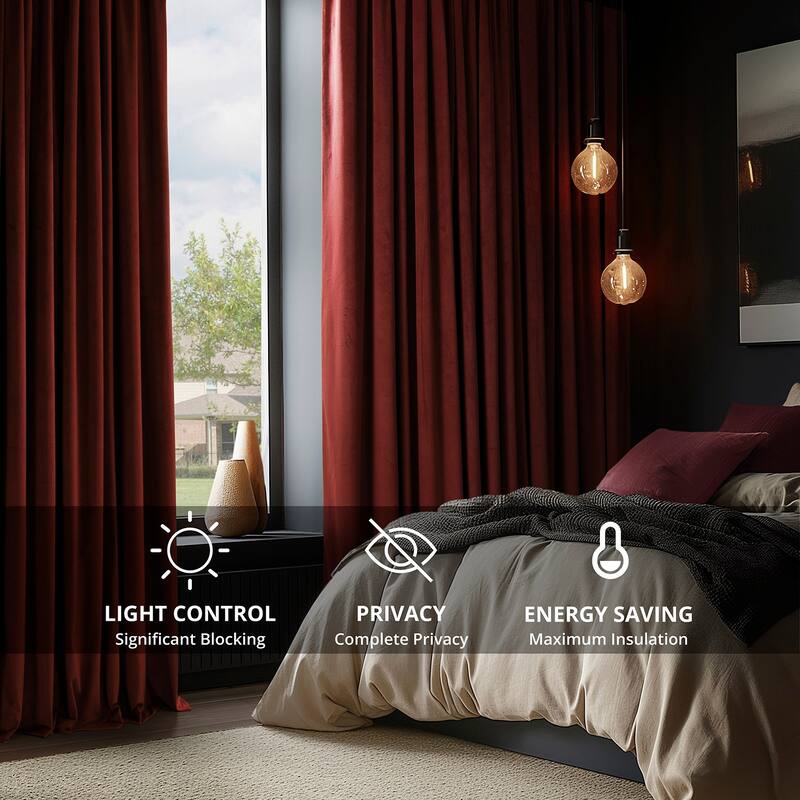 Exclusive Fabrics Signature Blackout Velvet Curtain (1 Panel)