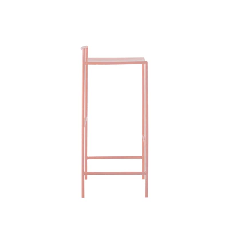 Bali 30" Coastal Contemporary Iron Saddle-Seat Low-Back Bar Stool with Foot Rest, by JONATHAN Y - 33"