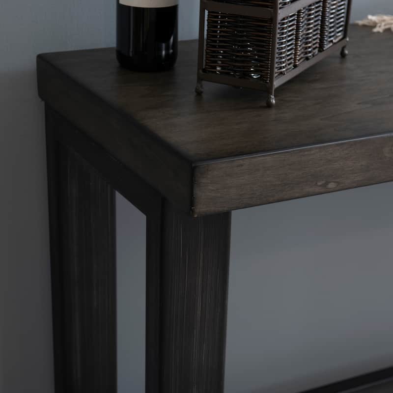 Caverly Grey Wooden Sofa Bar Table