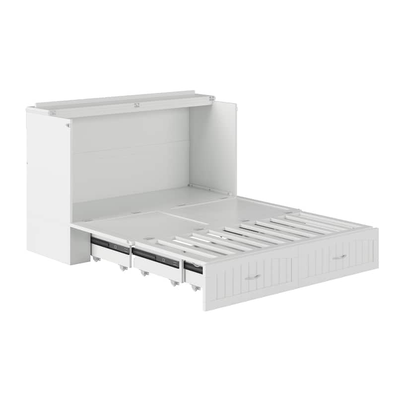 Southampton Murphy Bed Chest with Mattress & Built-In Charger