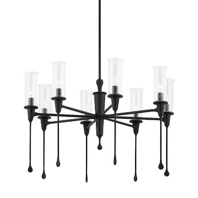 Chisel 8-Light Chandelier with Clear Shades