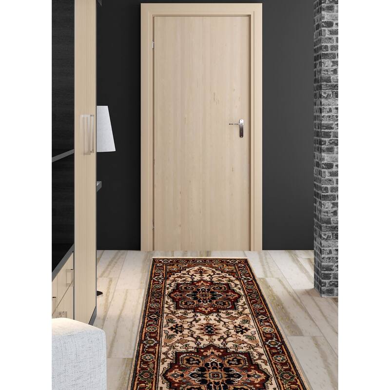 ECARPETGALLERY Hand-knotted Jules Sultane Cream Wool Rug - 2'6 x 9'11