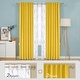 preview thumbnail 40 of 65, Deconovo Mix & Match Blackout and Bronze Print White Sheer 4 Piece Curtain Panel Set 52x108 Inch - Mellow Yellow