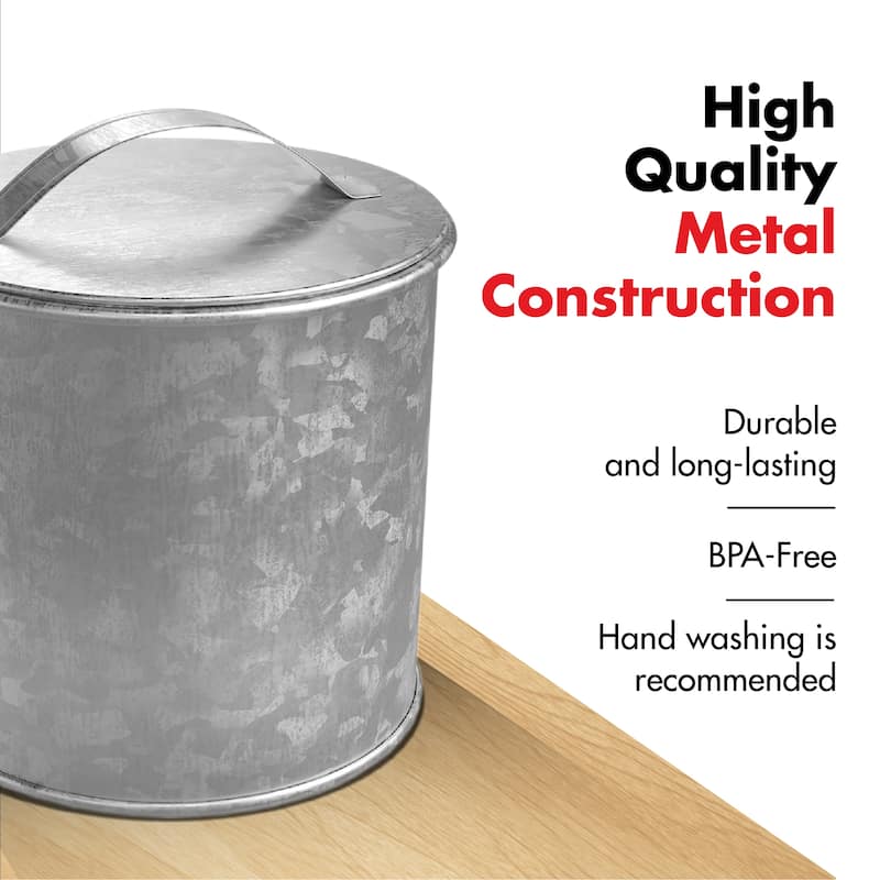 Amici Newport Galvanized Metal Storage Canister