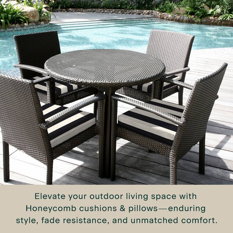 Outdoor Premium Dining Seat Cushion (2-Pack) - 20" wide x 20" deep x 4" thick