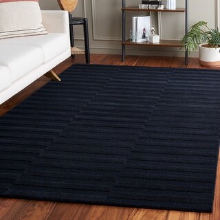 SAFAVIEH Handmade Ebony Wiltrudis Modern Wool Rug - On Sale - Bed Bath ...