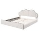 preview thumbnail 6 of 24, Upholstered Platform Bed Queen Size Bed Frame with Cloud-shaped Headboard and Footboard, No Box Spring Needed Velvet Fabric聽