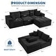 preview thumbnail 26 of 54, 109'' Corduroy Modular Sectional Sofa with Chaise