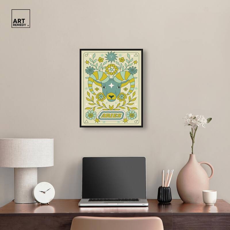 Aries Stars Card Canvas by Art Remedy