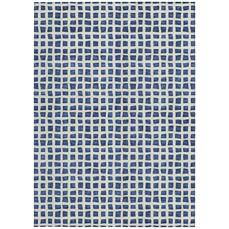HomeRoots Geometric Transitional Rectangle Outdoor Rug