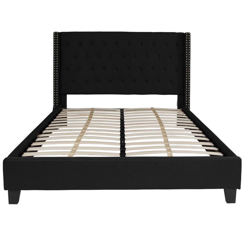 Tufted Platform Bed with 10 Inch Pocket Spring Mattress
