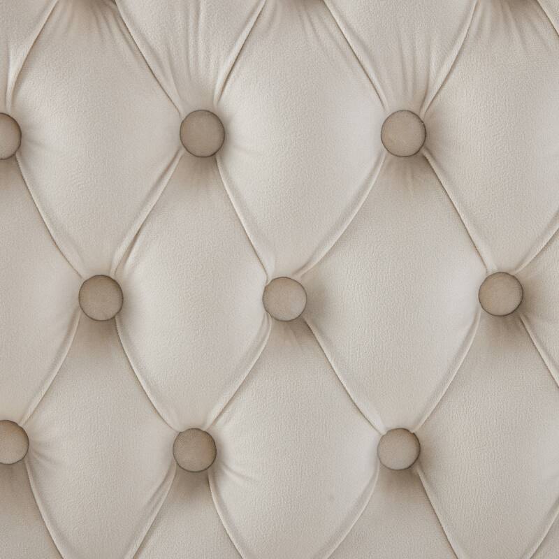 Velvet Double Dining Loveseat Bench, Kitchen & Dining Seating, 2-Seat Tufted Bench w/Handmade Buttons, Wing Back