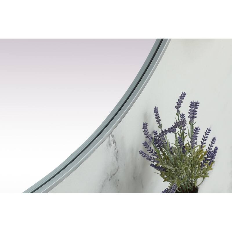 Indigo Home Metal Frame Oval Mirror 36x60 Inch