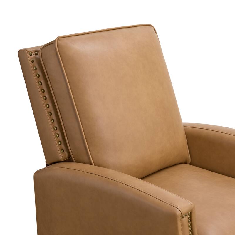 Spruce & Spring Alston Push Back Recliner Chair with Nailhead Trims for Living Room