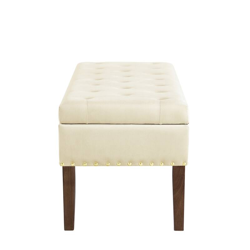 Tufted Bench with Storage
