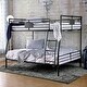 preview thumbnail 18 of 17, Wini Industrial Black 3-Piece Gel Memory Mattress & Metal Bunk Bed Set by Furniture of America Full over Queen - 8-inch Mattress