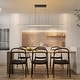 preview thumbnail 5 of 21, 59" Modern Black/Gold Linear Integrated LED Pendant Kitchen Island Light Bar